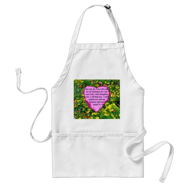 ISAIAH 41:10 WILDFLOWER PHOTO DESIGN STANDARD APRON (Front)