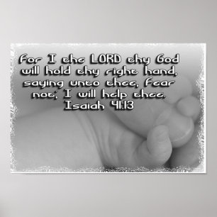 ISAIAH 41:13 CRAINTE NON - POSTER