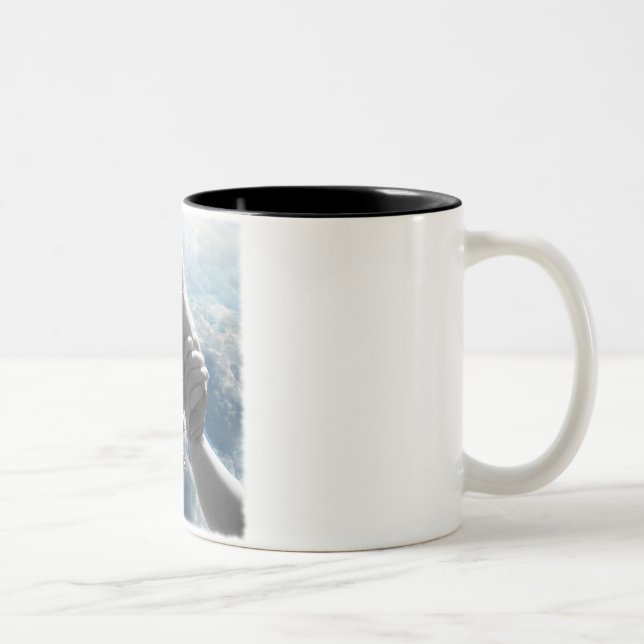 ISAIAH 41:13 FEAR NOT - I WILL HOLD YOUR HAND Two-Tone COFFEE MUG (Right)