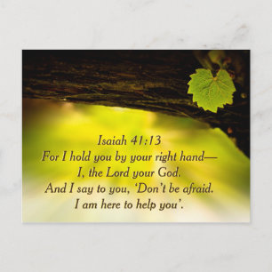 Isaiah 41:13  I hold you by your right hand— Bib Postcard