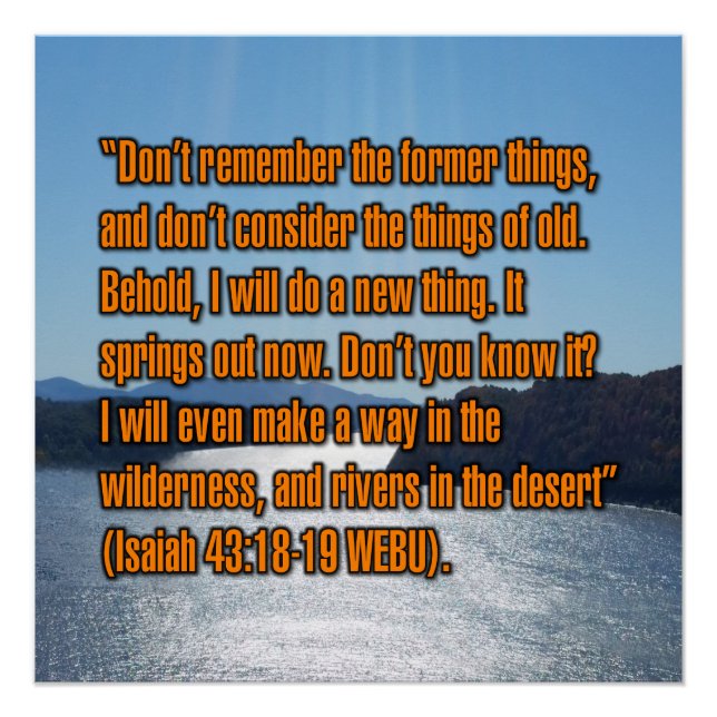 Isaiah 43:18-19 WEBU Poster (Front)