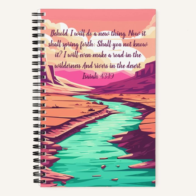 Isaiah 43:19 Notebook River Desert  (Front)
