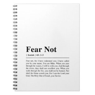 Isaiah 43:1-3 Fear Not Notebook