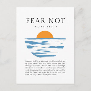 Isaiah 43:1-3 Fear Not Postcard
