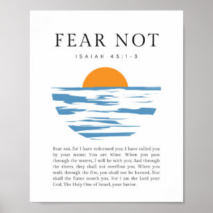 Isaiah 43:1-3 Fear Not Poster