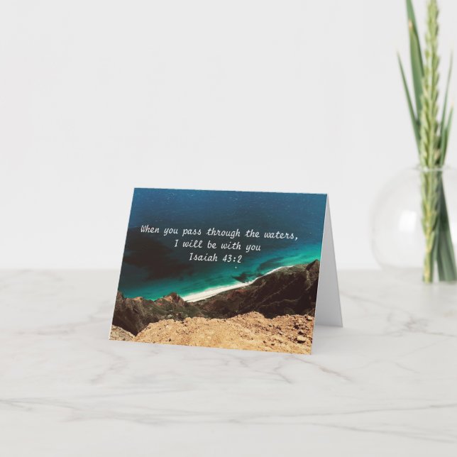 Isaiah 43:2 Folded Greeting Card Blank (Front)