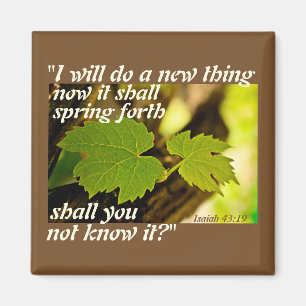Isaiah 43 Bible Verse, I will do a new thing Magnet