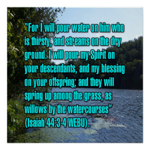 Isaiah 44:3-4 WEBU Poster