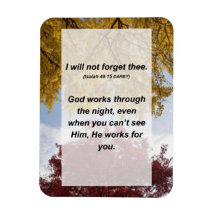 Isaiah 49:15 I will not forget thee Magnet