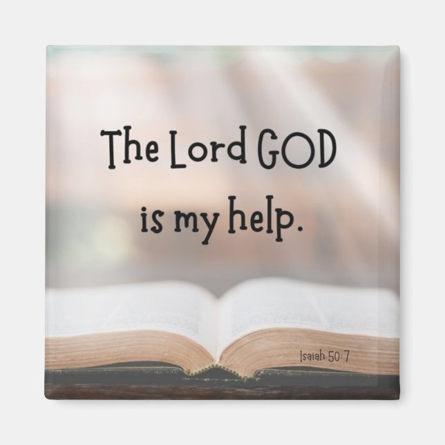 Isaiah 50:7  2" magnet (Front)