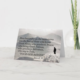 Isaiah 52:7 How beautiful on the mountains are the Card