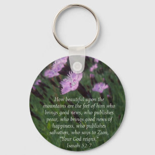 Isaiah 52:7 keychain