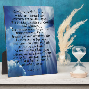 Isaiah 53:4-6     plaque