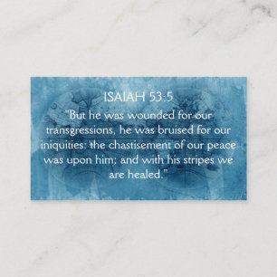 ISAIAH 53:5 Scripture Bible Card Map