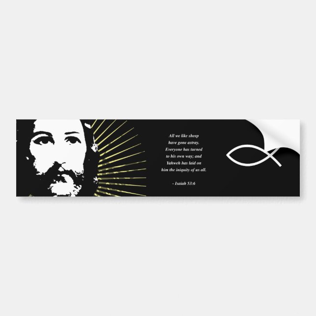 ISAIAH 53:6 Bible Verse Bumper Sticker (Front)