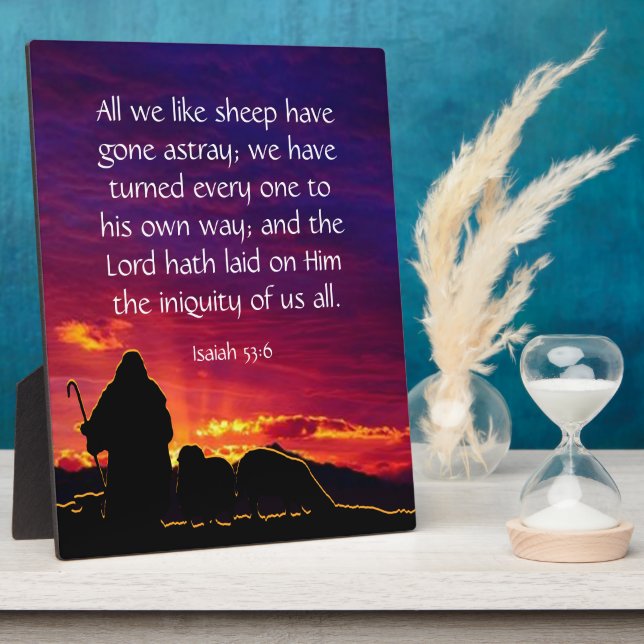 Isaiah 53:6   plaque (Side)