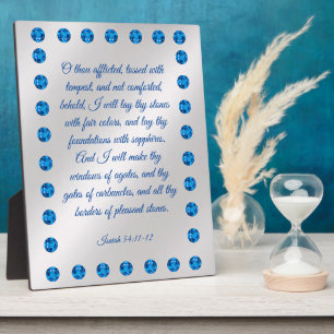 Isaiah 54:11-12 Plaque