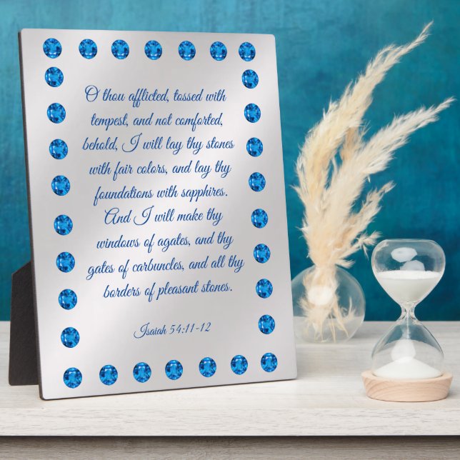 Isaiah 54:11-12 Plaque (Side)