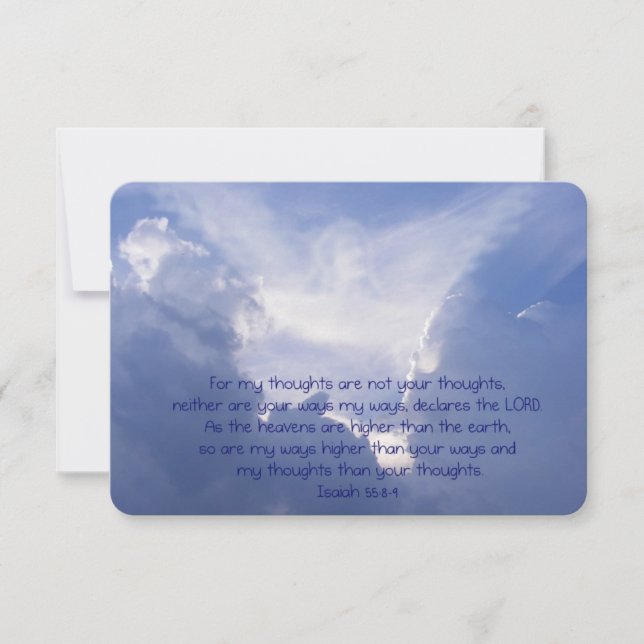 Isaiah 55 Bible Scripture Thanks Chrisian Custom Thank You Card (Front)