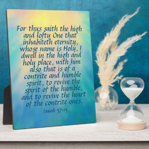 Isaiah 57:15   plaque
