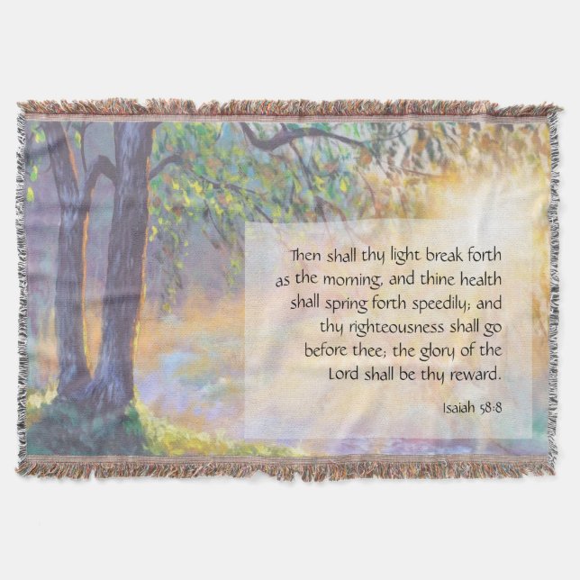 Isaiah 58:8  throw blanket (Front)