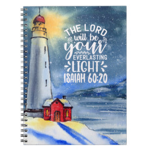Isaiah 60:20 The Lord Will Be Your Light Notebook