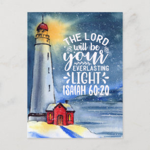 Isaiah 60:20 The Lord Will Be Your Light  Postcard