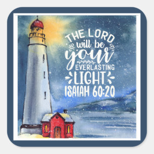 Isaiah 60:20 The Lord Will Be Your Light  Square Sticker