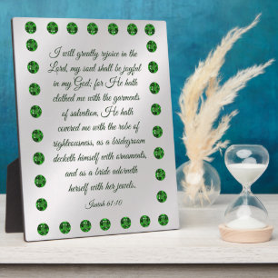 Isaiah 61:10  Plaque