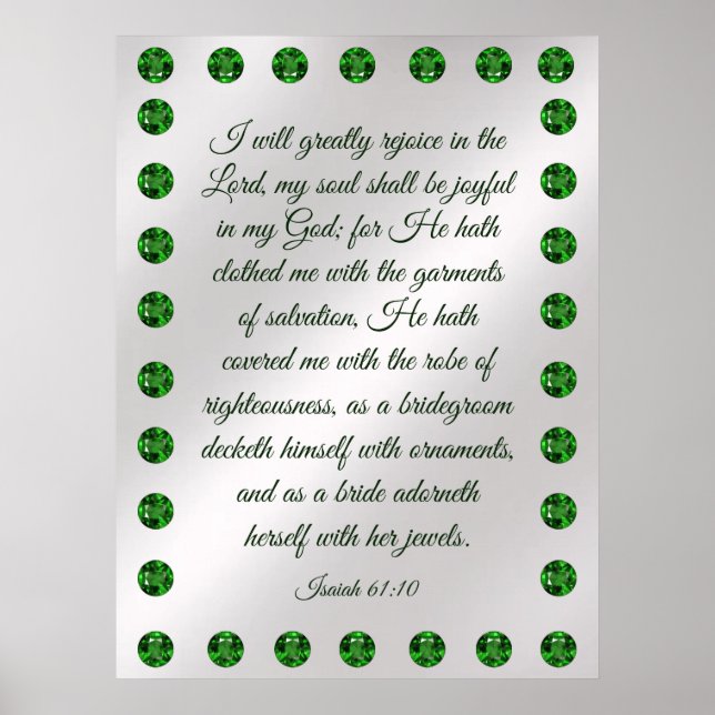 Isaiah 61:10 Poster (Front)