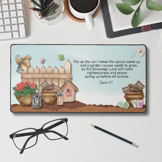 Isaiah 61:11 Garden Faith Verse Blue Sky Design
