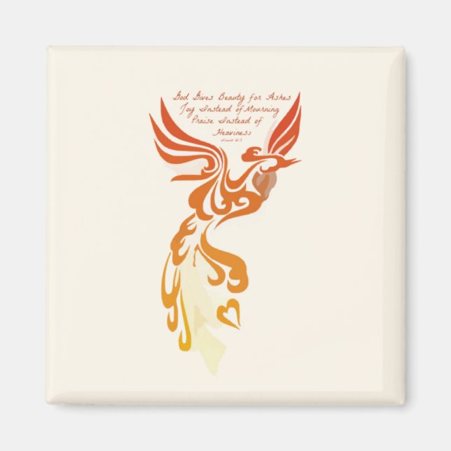 Isaiah 61 Phoenix Beauté De Ashes Magnet (Devant)