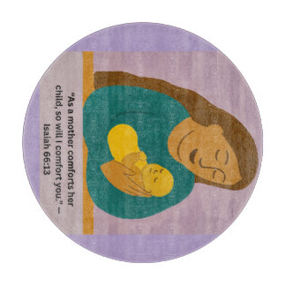 Isaiah 66:13 Comforting Mother and Baby Postcard Cutting Board