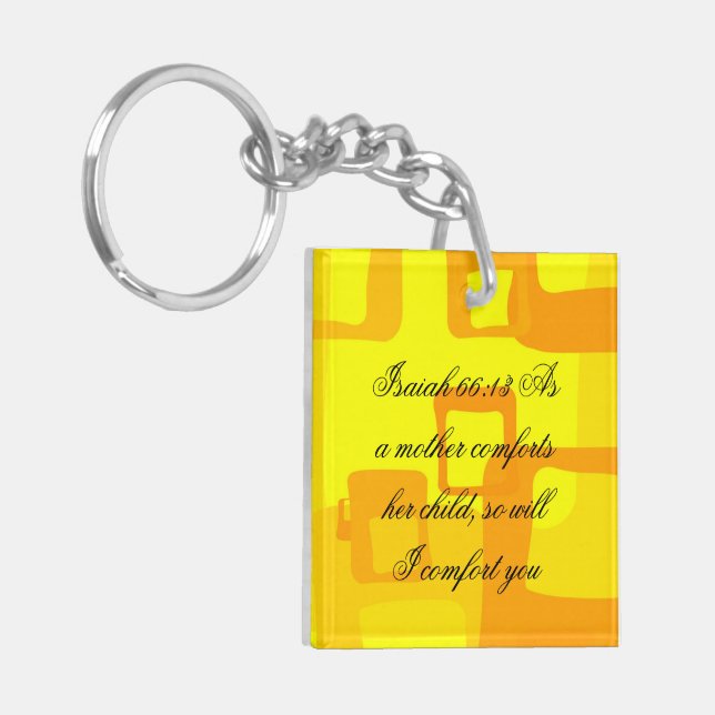Isaiah 66:13 keychain (Front Left)