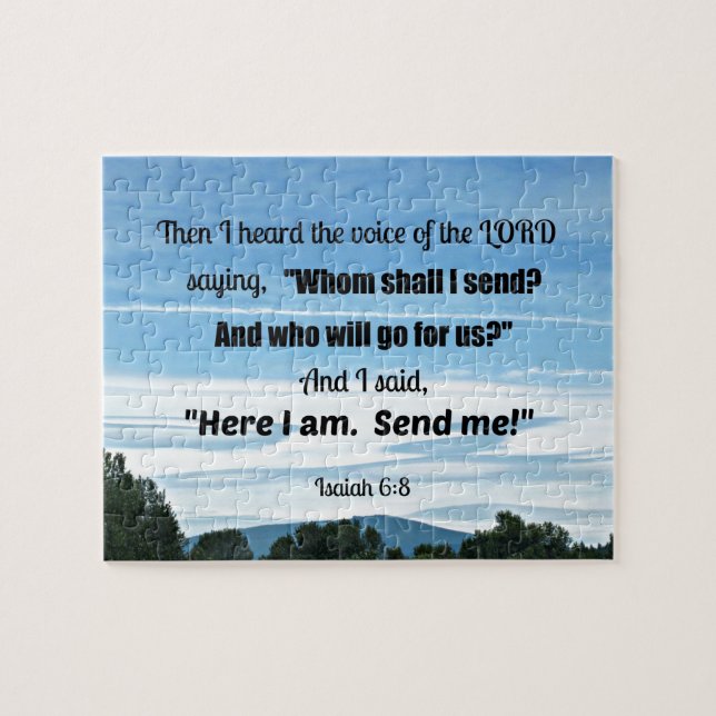 Isaiah 6:8 Then I heard the voice of the Lord Jigsaw Puzzle (Horizontal)
