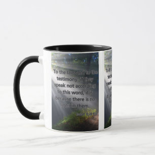 Isaiah 8:20 KJV Bible Scripture Pic Two-Tone Mug