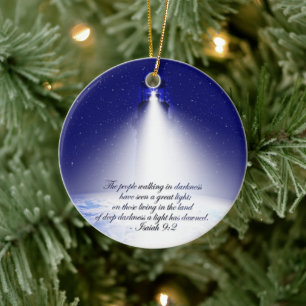 Isaiah 9:2 Christmas Ceramic Ornament