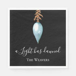 Isaiah 9:2 Modern Original Watercolor Christmas Napkin