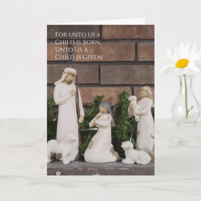Isaiah 9:6 Bible Scripture Christmas Card (Small Plant)