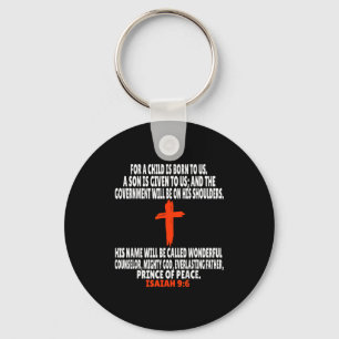 Isaiah 9_6 Bible Verses Scripture Keychain