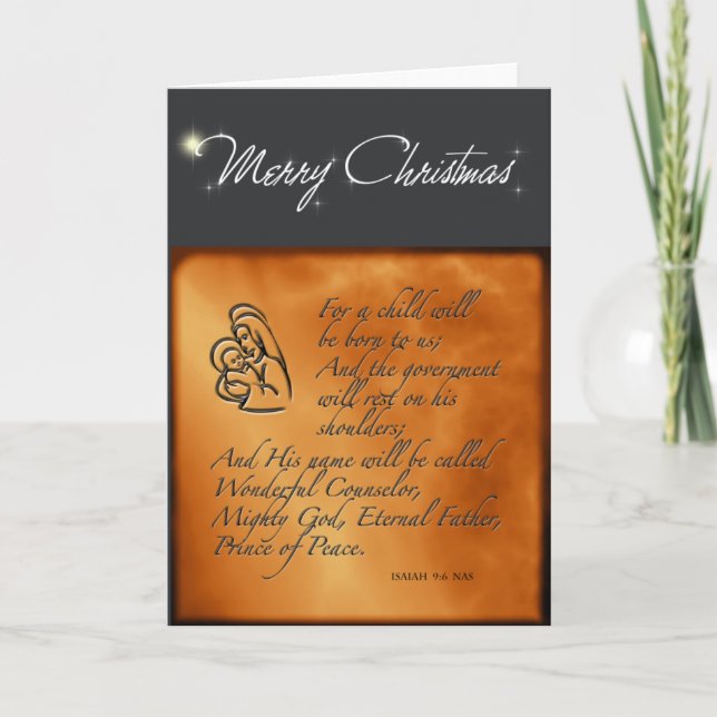 Isaiah 9:6 Christmas Card (Front)