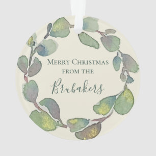 Isaiah 9:6 Personalized Sage Christian Christmas Ornament