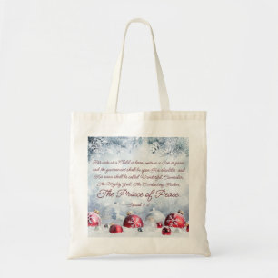 Isaiah 9:6 Unto us a Child is Born Christmas Tote Bag