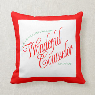 Isaiah 9:6 Wonderful Counsellor Scripture Pillow