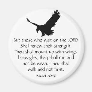 Isaiah Bible Scripture Wait Upon the Lord Eagle Magnet