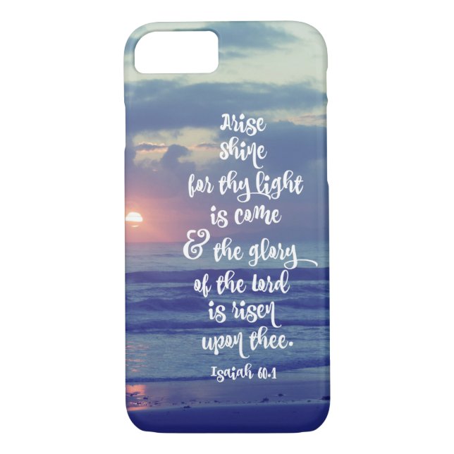 Isaiah Bible Verse with Sunrise Case-Mate iPhone Case (Back)
