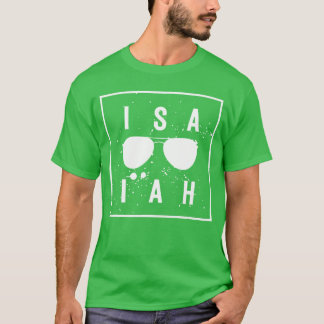 ISAIAH Cool Personalized Nametag Sunglasses for Bo T-Shirt
