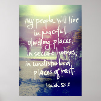 Isaïe 32:18 Poster