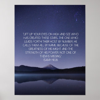 Isaïe 40:26 Poster Inspirationnel