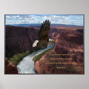 Isaïe 40:31 Eagle Écriture Poster Imprimer